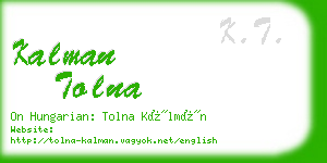 kalman tolna business card